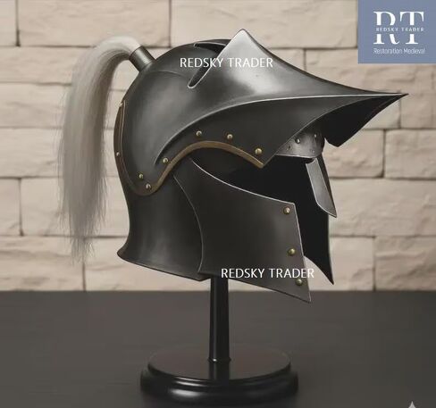 Medieval Gothic Knight Helmet Steel Armor – Wearable LARP, Cosplay & Halloween Costume in Saudi Arabia