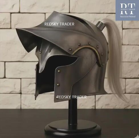 Medieval Gothic Knight Helmet Steel Armor – Wearable LARP, Cosplay & Halloween Costume in Saudi Arabia