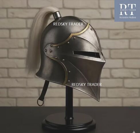 Medieval Gothic Knight Helmet Steel Armor – Wearable LARP, Cosplay & Halloween Costume in Saudi Arabia