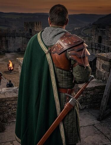 Medieval Renaissance Knight Leather Shoulder Armor Viking Pauldrons for Men Women Cosplay Costume in Saudi Arabia