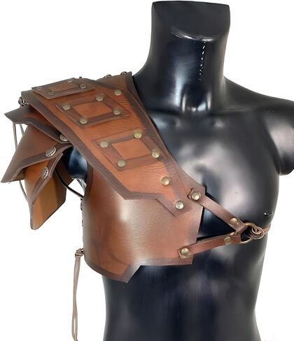 Medieval Renaissance Knight Leather Shoulder Armor Viking Pauldrons for Men Women Cosplay Costume in Saudi Arabia