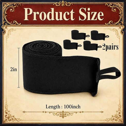 2 Pair Halloween Medieval Hand Wraps, Adjustable Renaissance Arm Wrap, Renaissance Faux Suede Bracer for LARP Cosplay Costume in Saudi Arabia