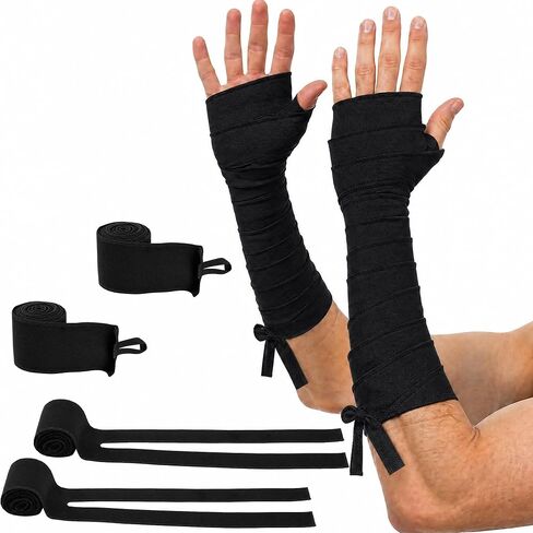 2 Pair Halloween Medieval Hand Wraps, Adjustable Renaissance Arm Wrap, Renaissance Faux Suede Bracer for LARP Cosplay Costume in Saudi Arabia