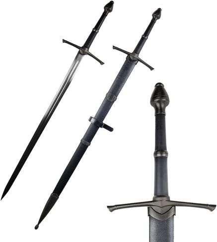 Knight Collections Medieval Crusader High Carbon Alloy Blade Prop with Scabbard for LARP Cosplay Events, Metal Pommel and Guard Display Costume Accessory in Saudi Arabia
