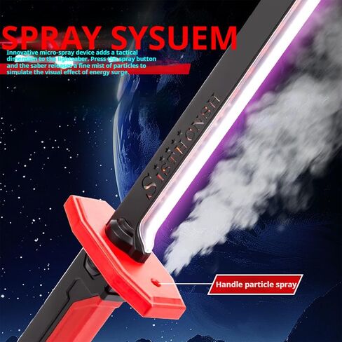 Cyberpunk Sword - 31.4 inches 7 Color LED Light Saber Simulated Toys with Sound Effects and Smoke, Neon Lightsaber with USB-C Rechargeable for 14+ Years Old Teenager and Cosplay Rave Parties in Saudi Arabia