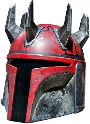 Mandalorian Super Commando Maul Style Helmet With Inner Liner Best Gift & Halloween Costume, Standard, Rustic Black, US298 in Saudi Arabia