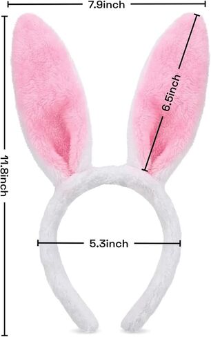 12 Packs Easter Bunny Ears Headbands Set - Soft Plush Rabbit Ear Bunny Hair Bands Bendable Poseable for Easter Basket Stuffers Party Favors Costume Accessories for Kids Women in Saudi Arabia