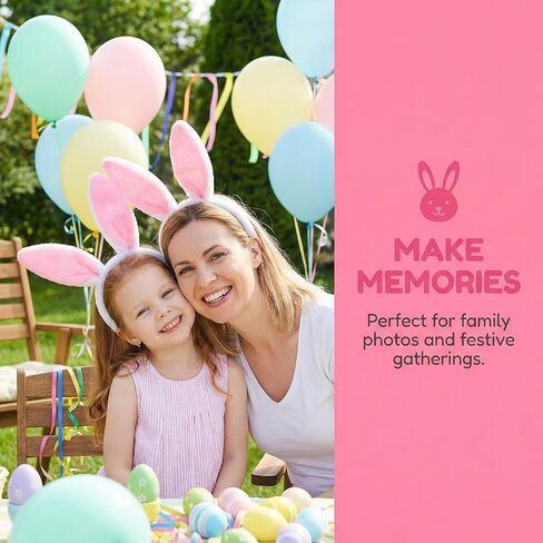 12 Packs Easter Bunny Ears Headbands Set - Soft Plush Rabbit Ear Bunny Hair Bands Bendable Poseable for Easter Basket Stuffers Party Favors Costume Accessories for Kids Women in Saudi Arabia