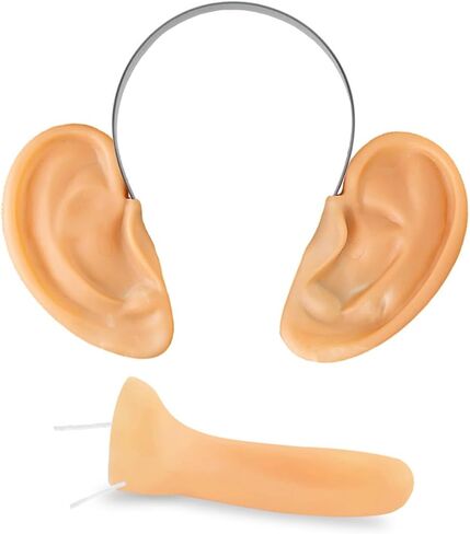 Long Nose Halloween Costume Accessories Latex Prosthetic Big Nose Funny Jumbo Ears in Saudi Arabia