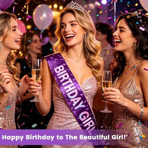 birthday Decorations Sash. K pop Demon Hunters Theme Purple Party Decorations in Saudi Arabia