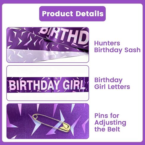 birthday Decorations Sash. K pop Demon Hunters Theme Purple Party Decorations in Saudi Arabia