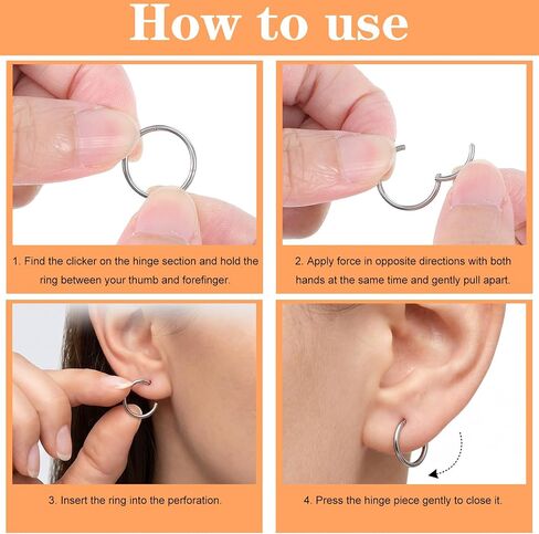 16G Septum Ring Horseshoe Nose Ring Surgical Steel Septum Jewelry Lip Rings Hoop Earring Eyebrow Tragus Lip Piercing Rings Snake Bite Piercing Jewelry Women Men 6mm 8mm 10mm 12mm in Kuwait