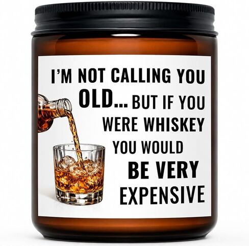 Funny Birthday Gifts for Women Men, 40th 50th 60th 70th 80th Birthday Gifts for Mom Dad Grandpa Husband Boyfriend Best Friend Sister Uncle Brother Coworker, Age Humor Novelty Candle Gift, 9 Oz in Saudi Arabia