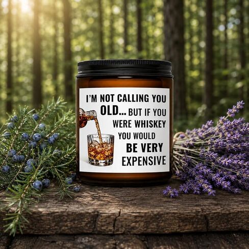 Funny Birthday Gifts for Women Men, 40th 50th 60th 70th 80th Birthday Gifts for Mom Dad Grandpa Husband Boyfriend Best Friend Sister Uncle Brother Coworker, Age Humor Novelty Candle Gift, 9 Oz in Saudi Arabia
