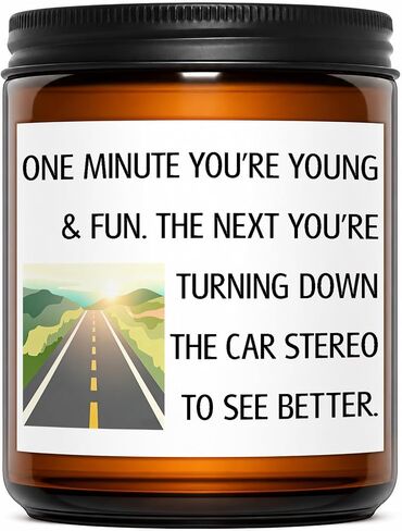 Funny Birthday Gifts for Women Men, 40th 50th 60th 70th 80th Birthday Gifts for Mom Dad Grandpa Husband Boyfriend Best Friend Sister Uncle Brother Coworker, Age Humor Novelty Candle Gift, 9 Oz in Saudi Arabia