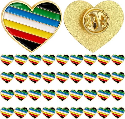 36 Pcs Disability Pride Month Heart Pins Bulk Heart Rainbow Pins He-art Rainbow Brooch Pin Women Men July Celebration Decor for Charity Event Party Supply Clothes Bags Accessories Gifts in Saudi Arabia