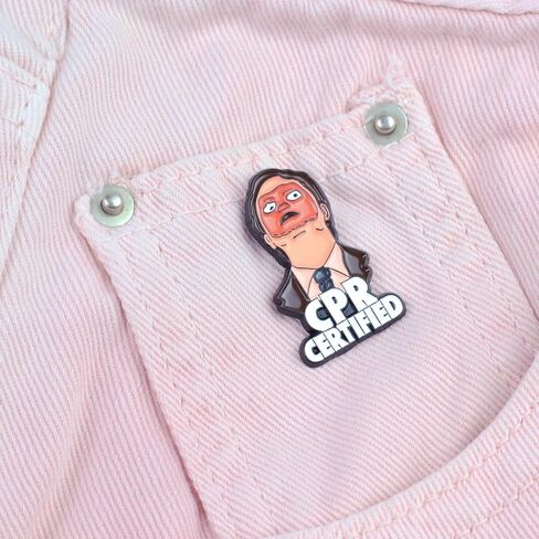 CPR Certified Meme Face Enamel Pin, Funny CPR Certified Medical Humor Pin Brooch For EMTs Healthcare Worker, Funny Meme Humor Brooch Badge Gift For First Responder, Sarcastic Paramedic Nurse Lapel Badges, Work Sarcasm Joke Jewelry Accessory in Kuwait