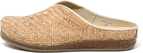 Stegmann Women's Maria Woven Cork Mule – Lightweight Natural Cork Basket-Weave Upper, Canvas-Lined Removable Arch Support Insole, Wide Toe Box Summer Clog – Medium Width in Saudi Arabia