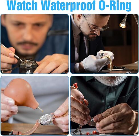 80pcs Watch Gaskets O Ring 0.5 0.6 0.7 0.8 Mm Wristwatch O-Ring Watches Gaskets Rubber Seal Assorted Watch Back Gasket Replacement O Rings for Repair Accessories Parts in Kuwait
