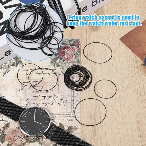 80pcs Watch Gaskets O Ring 0.5 0.6 0.7 0.8 Mm Wristwatch O-Ring Watches Gaskets Rubber Seal Assorted Watch Back Gasket Replacement O Rings for Repair Accessories Parts in Kuwait