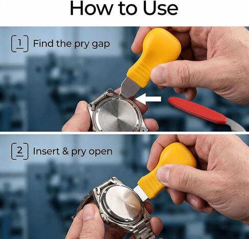 Geettcaifu Watch Back Remover Tool,Battery Replacement,Premium Steel Adjustable Watch Case Opener Kit for Snap-On Backs, Easy to Use for Home & Professional Repai 2Pcs in Saudi Arabia