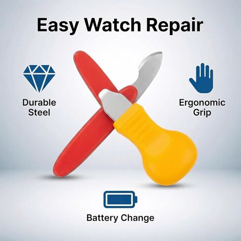 Geettcaifu Watch Back Remover Tool,Battery Replacement,Premium Steel Adjustable Watch Case Opener Kit for Snap-On Backs, Easy to Use for Home & Professional Repai 2Pcs in Saudi Arabia