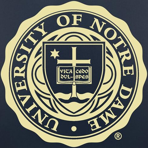 University of Notre Dame 11" w x 8.5" h Diploma Frame - Fits a bachelor's, master's and phd - Gold Embossed Diploma Frame - Cherry Moulding with Navy and Gold Matting - Officially Licensed in Kuwait