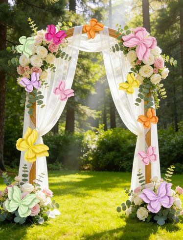 3D Paper Butterfly Decorations, 10Pcs Large Butterfly Wall Room Decor 6 Colors 2 Sizes Hanging Butterflies Party Decoration for Birthday Wedding Baby Shower Party Supplies in Saudi Arabia