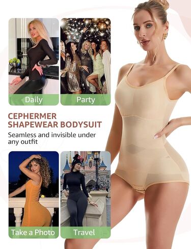 Shapewear for Women Tummy Control Bodysuit Stomach Body Shaper Girdles Waist Trainer Body Suit with Built in Bra in Saudi Arabia