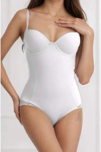 Women's Everyday Underwire Shaping Bodysuit, Light Compression Tummy Control Shapewear for Under Clothes in Kuwait