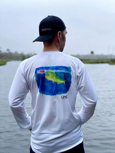 Lobo Lures Screamin' Mahi-Mahi Big Game Fishing الجدة مارك راي الفن الأمامي لوحة نمط الغرور، فن السيارات in Kuwait