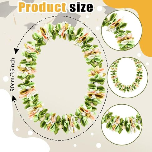 Suncalla Sage Green Graduation Ribbon Lei 2026 هاواي اليدوية التخرج Lei الكروشيه الأخضر الأوركيد Kukui الجوز Leis الاكريليك حبة قلادة للكلية المدرسة in Kuwait