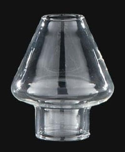 B&P Lamp® 1 1/4 بوصة × 2 3/4 بوصة مدخنة مصباح زجاجي شفاف على طراز Pixie Night للإضاءة ذات الطراز العتيق والعتيق in Kuwait