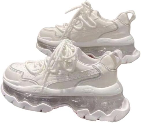 Women's Retro Platform Fashion Sneakers, Lightweight Classic Casual Dad Shoes, Jelly Color Comfortable Walking Shoes in Saudi Arabia