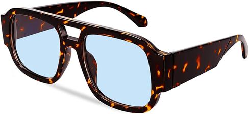 milramtob Oversized Square Aviator Sunglasses for Women Men Retro 70s Glasses Chunky Sun Shades Cute in Saudi Arabia