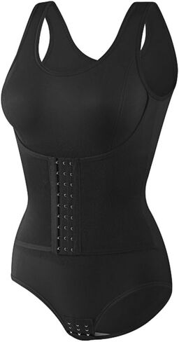 Slimming Bodysuit for Women Tummy Control Shapewear U Neck Butt Lifting Shapewear Sculpting Snatched Waist Body Suit-Black XL in Kuwait