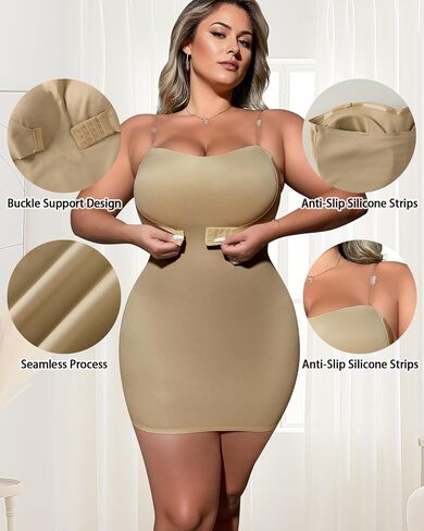 Seamless Full Body Shaper for Women Tummy Control Bodysuit Comfortable Shapewear Under Dress with Straps in Saudi Arabia