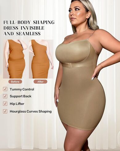 Seamless Full Body Shaper for Women Tummy Control Bodysuit Comfortable Shapewear Under Dress with Straps in Saudi Arabia