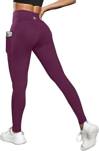 Fihapyli ICTIVE Women High Waist Workout Pants with Pockets Yoga Gym Running Pilates Fitness Leggings Running in Saudi Arabia