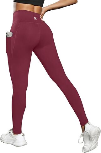 Fihapyli ICTIVE Women High Waist Workout Pants with Pockets Yoga Gym Running Pilates Fitness Leggings Running in Saudi Arabia
