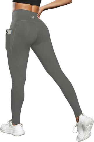 Fihapyli ICTIVE Women High Waist Workout Pants with Pockets Yoga Gym Running Pilates Fitness Leggings Running in Saudi Arabia