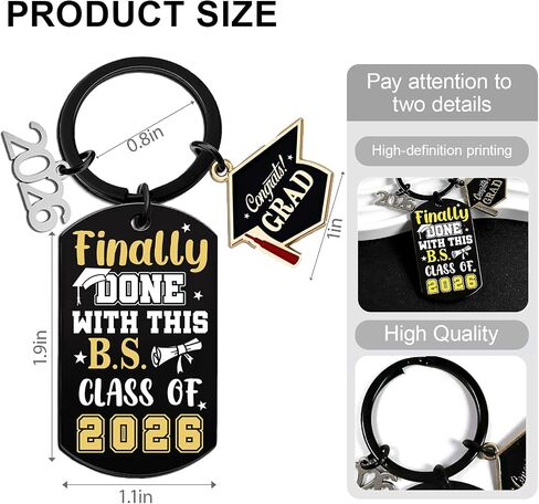 Class of 2026 Keychain Gift for Her Him Graduate, Meaningful for High School to PhD, 2026 Graduation Party Decorations in Saudi Arabia