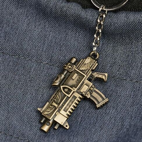 Purity Seal Salamanders Deathwatch Pin Badge/Sticker & Bolter Gun Keychain Keyring Set in Saudi Arabia