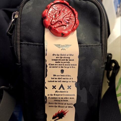 Purity Seal Salamanders Deathwatch Pin Badge/Sticker & Bolter Gun Keychain Keyring Set in Saudi Arabia