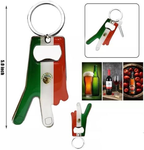 MEXICO Flag Durable Bottle Opener Metal Keychain Mexican Souvenir Keyrings-7 Pack in Kuwait