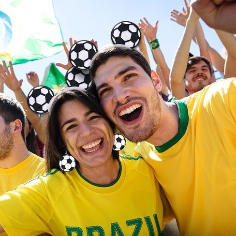 Soccer Headband Party Accessories Set for Adults – Soccer Ball Headband with Matching Earrings and Tattoo Stickers for Sports Party, Birthday, Game Day, and Team Celebrations in Saudi Arabia