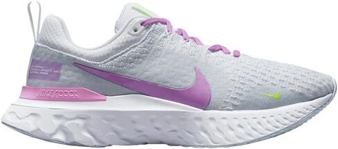 حذاء الجري React Infinity 3 Premium للسيدات من Nike (DZ3016-100، أبيض/أزرق ملون/Volt/Rush Fuchsia) مقاس 9.5 in Kuwait