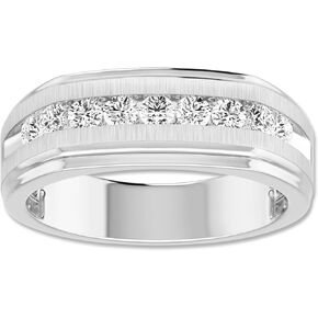 ARCHMAN Men's 1/2 Carat IGI Certified Lab Grown Diamond Men’s Wedding Band, Round Cut (G-H/VS) Quality, 10K Solid Gold, Size US-10 in Saudi Arabia