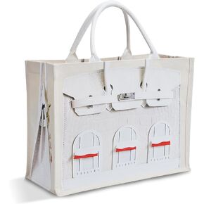16oz Sturdy Canvas Tote Bag for Women, Luxury Illusion Print Handbag, Unique Bridesmaid Gift & Work Bag in Saudi Arabia