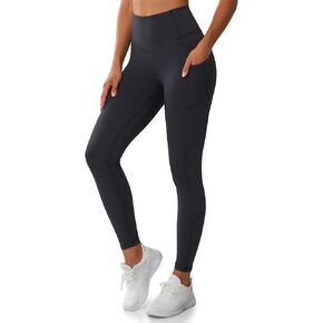 DHSO Women’s High Waisted Compression Yoga Leggings with Pockets Tummy Control Leggings for Women Gym Running Athletic Pants in Saudi Arabia